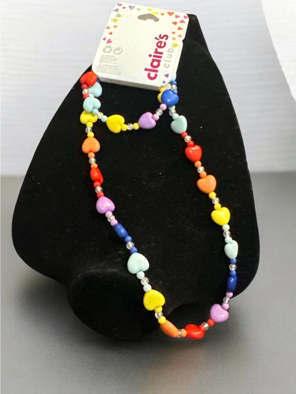 Claire's Rainbow Heart Bead Necklace - Multicolor
1041